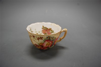 Lot 276 - A Royal Worcester reticulated cabinet cup and...