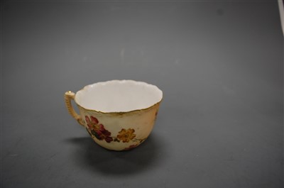 Lot 276 - A Royal Worcester reticulated cabinet cup and...