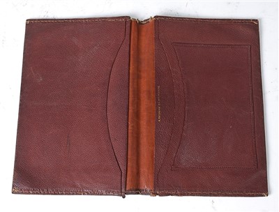 Lot 334 - Leather commemorative wallet with Cyrillic...