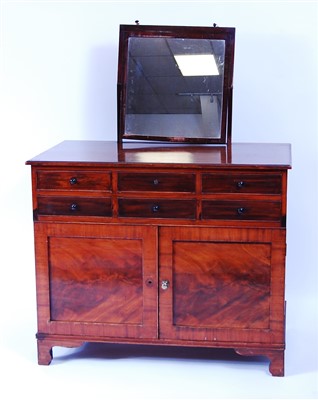 Lot 1608 - A 19th century mahogany gentleman's washstand,...