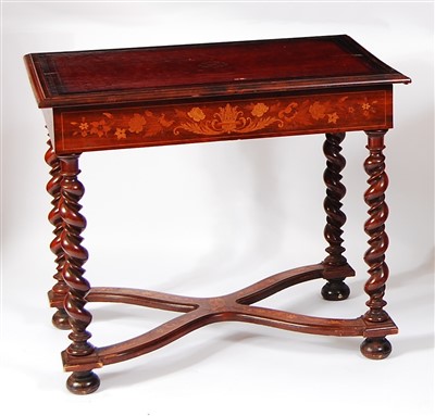 Lot 1609 - A Dutch rosewood and floral marquetry inlaid...