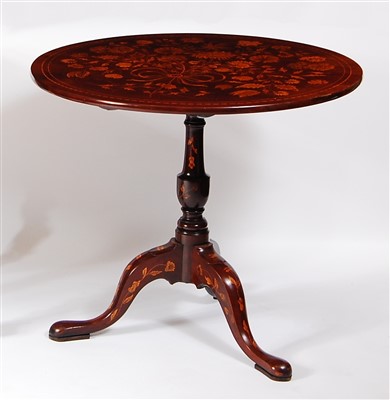 Lot 1610 - A 19th century mahogany and floral marquetry...