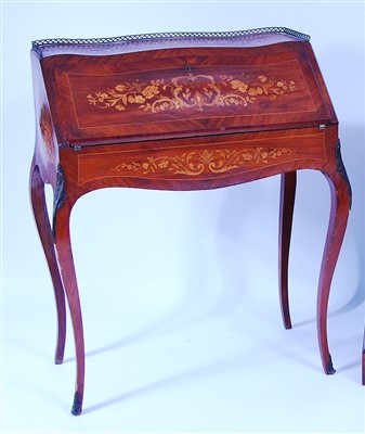 Lot 1578 - A Napoleon III rosewood and marquetry inlaid...