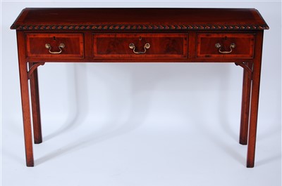 Lot 1582 - A Georgian style mahogany hall table, of...