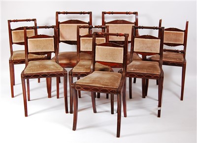 Lot 1600 - A set of eight early 19th century rosewood and...