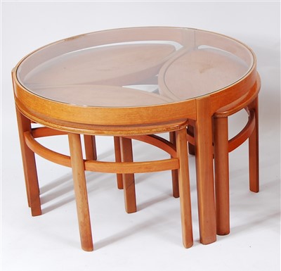 Lot 449 - A 1970s Nathan teak circular nest of four...