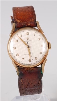 Lot 1336 - A vintage gent's gold cased Rolex wristwatch,...