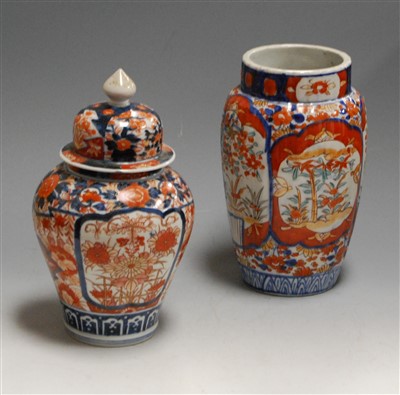 Lot 12 - A Japanese late Meiji period Imari jar and...