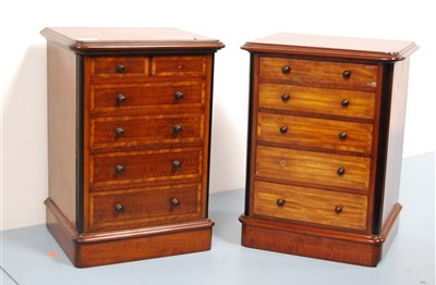 Lot 66 - A pair of mahogany table-top collectors chests,...