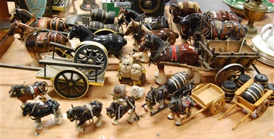 Lot 67 - A large collection of assorted horse ornaments,...