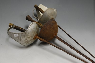 Lot 145 - Three fencing epees