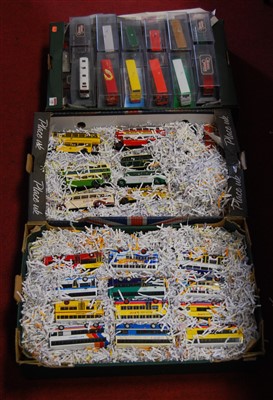 Lot 148 - Three boxes of assorted diecast toy vehicles,...