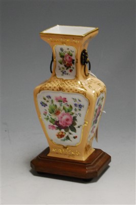 Lot 151 - A Gotha pottery vase, of rectangular baluster...