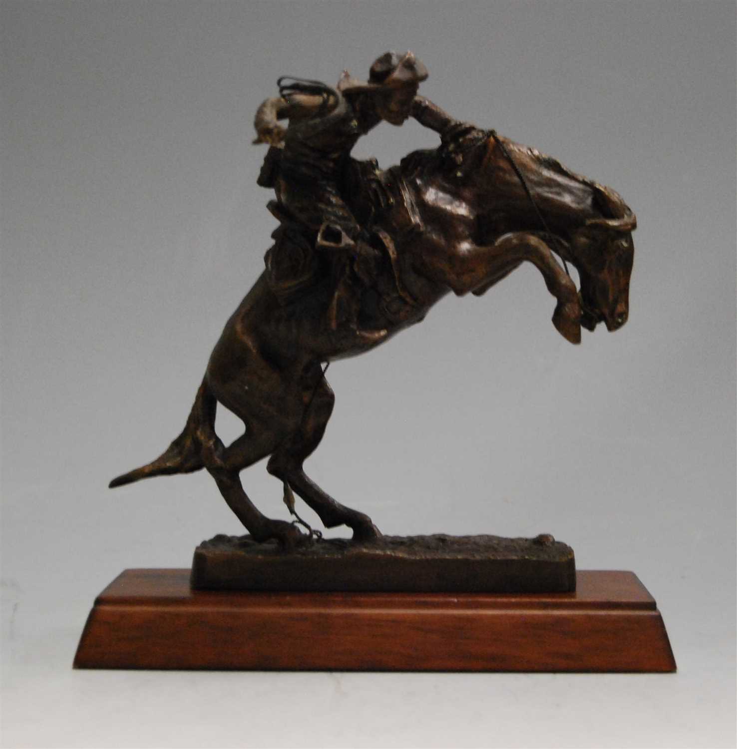 Lot 170 - A Franklin Mint bronze figure 'The Bronco...