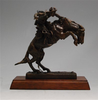 Lot 170 - A Franklin Mint bronze figure 'The Bronco...