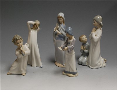 Lot 175 - A Lladro figure group of a young girl and boy...