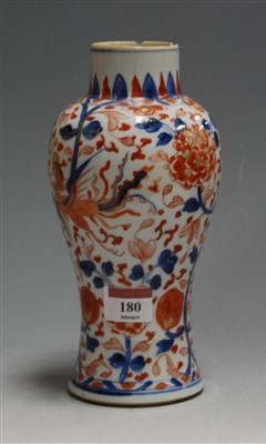 Lot 180 - A 19th century Japanese vase, of baluster form,...