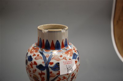 Lot 180 - A 19th century Japanese vase, of baluster form,...