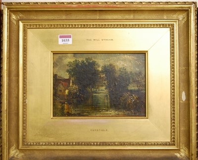 Lot 1035 - After John Constable - The Millstream, oil on...