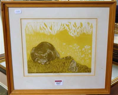 Lot 1047 - Myers - Butterfly, screen print, signed,...