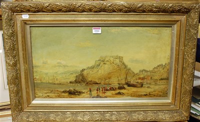 Lot 1044 - After James Webb - San Sebastian, oil, 29 x 53cm