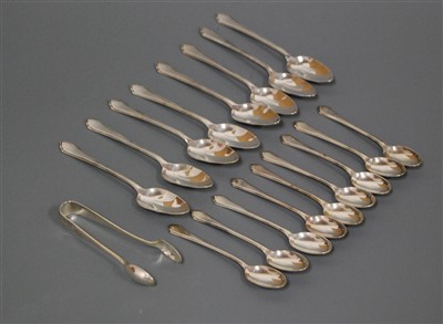 Lot 239 - A set of nine modern silver teaspoons by...