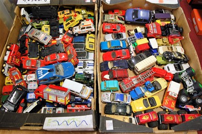 Lot 538 - Two boxes of various playworn diecast to...