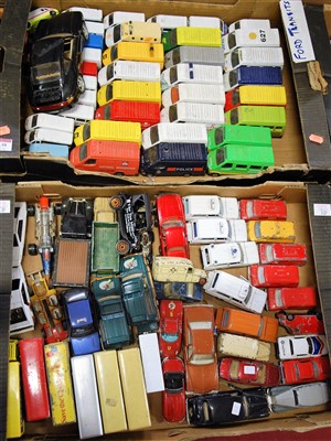 Lot 539 - Two boxes of various playworn diecast to...