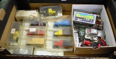 Lot 552 - Two boxes of mixed diecast to include Solido,...