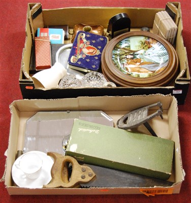 Lot 363 - Two boxes of miscellaneous items, to include...