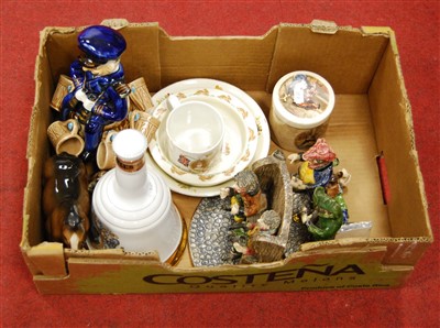 Lot 370 - A box of miscellaneous items, to include Wade...
