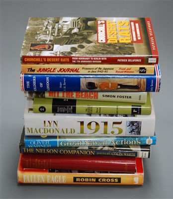 Lot 371 - A box of assorted military books, to include...