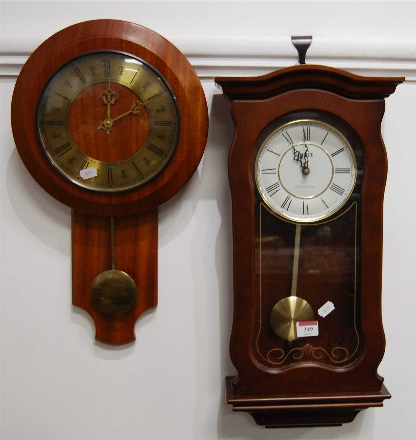 Lot 349 - A modern Actim Westminster Chime wall clock...