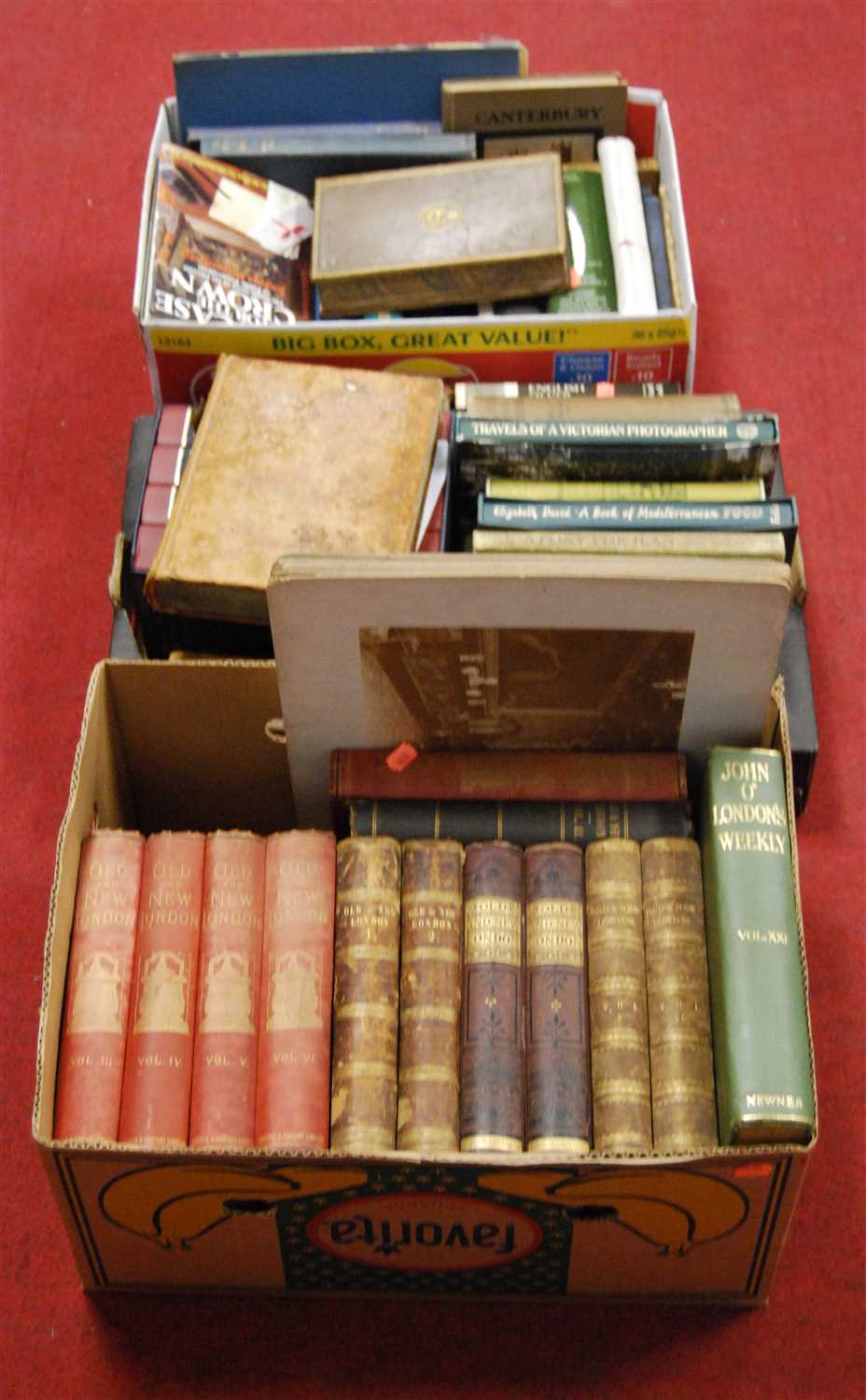 Lot 391 - Three boxes of miscellaneous books to include...