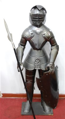 Lot 550 - A modern miniature suit of armour, approx 45"