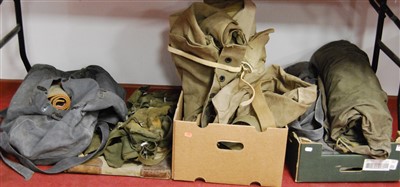Lot 413 - A large collection of assorted military canvas...