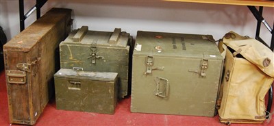 Lot 414 - A collection of various military containers to...