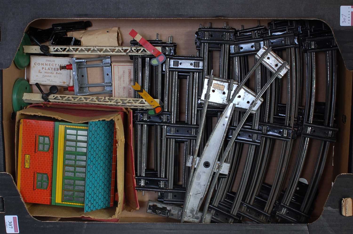Lot 307 - A large tray of Hornby accessories and track...