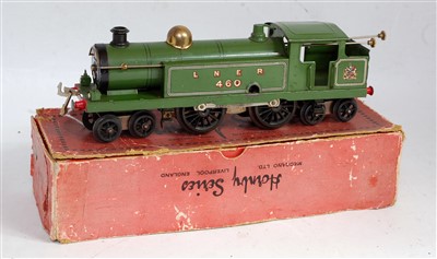 Lot 325 - Hornby 1928 green LNER clockwork tank loco No....