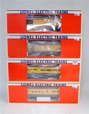 Lot 582 - Four Lionel Union Pacific passenger cars, grey...