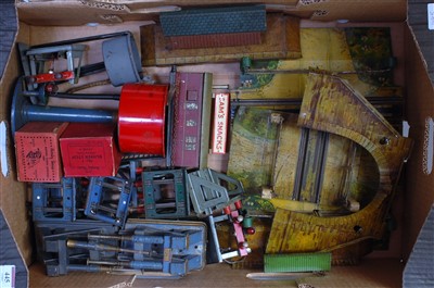 Lot 445 - Large tray containing Hornby Accessories...
