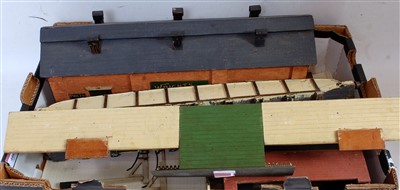 Lot 446 - Large tray of Bassett-Lowke wooden accessories...