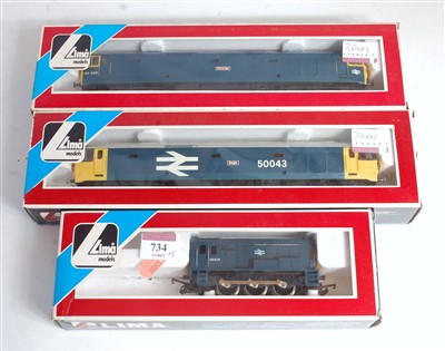 Lot 734 - A Lima BR blue class 50 diesel locomotive...