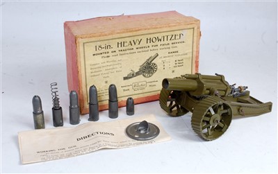 Lot 1202 - A Britains No.1266 18" heavy howitzer mounted...