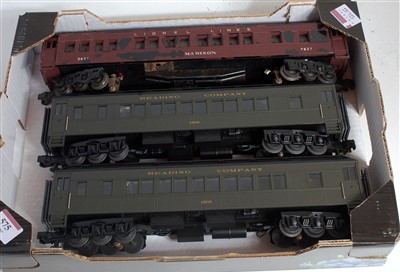 Lot 575 - Three American outline coaches; two MTH...