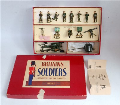 Lot 1231 - A Britains No. 2052 Anti Aircraft display set,...