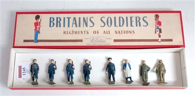 Lot 1245 - A Britains and Crescent RAF personnel figure...