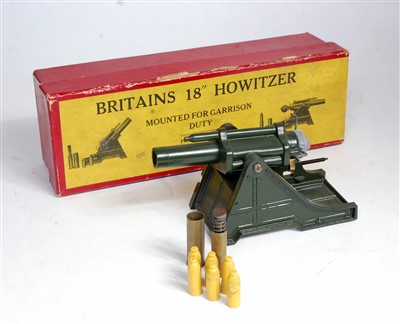 Lot 1247 - A Britains No. 2106 18" heavy howitzer mounted...