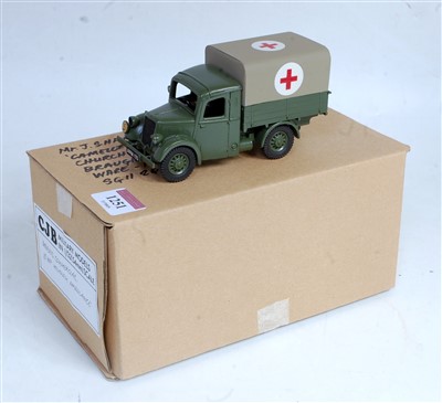 Lot 1251 - A CJB Military Models 1:32 scale white metal...