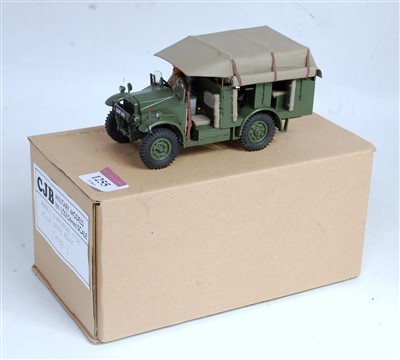 Lot 1255 - A CJB Military Models 1:32 scale white metal...